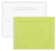 Citrus Classic Monogram Frame Folded Note Cards - Embossed Image 2 of 3